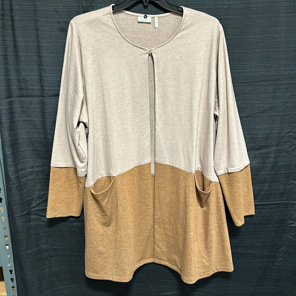 LOGO Lounge women’s tan/brown‎ size 3X jacket/coat / box 22-5
